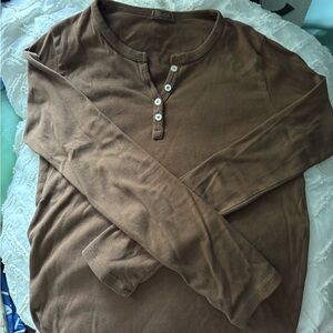 Brandy Melville Brown Shirt